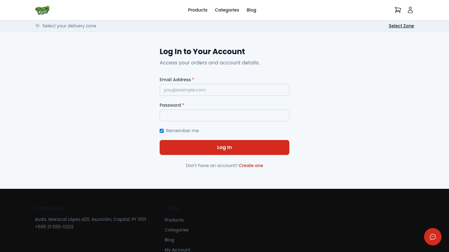 DabDash customer login form