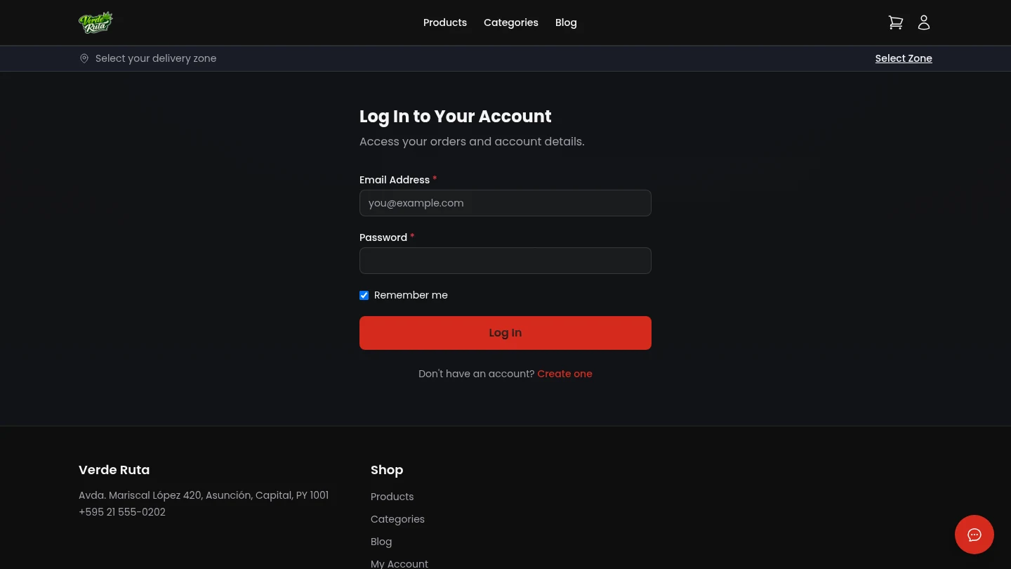 DabDash customer login form