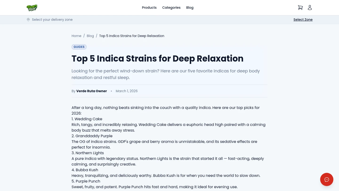 DabDash storefront blog post with full article content