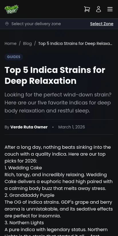 DabDash storefront blog post with full article content — mobile view
