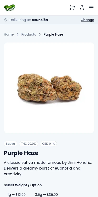 DabDash out-of-stock product page showing restock notification sign-up form — mobile view